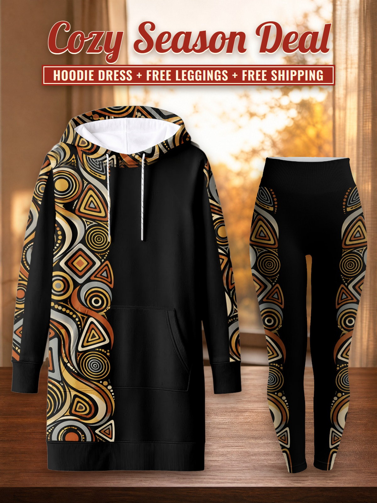 "Mkondo" Hoodie Dress & Leggings Deal – Cozy Season Deal: hoodie dress + free leggings + free shipping