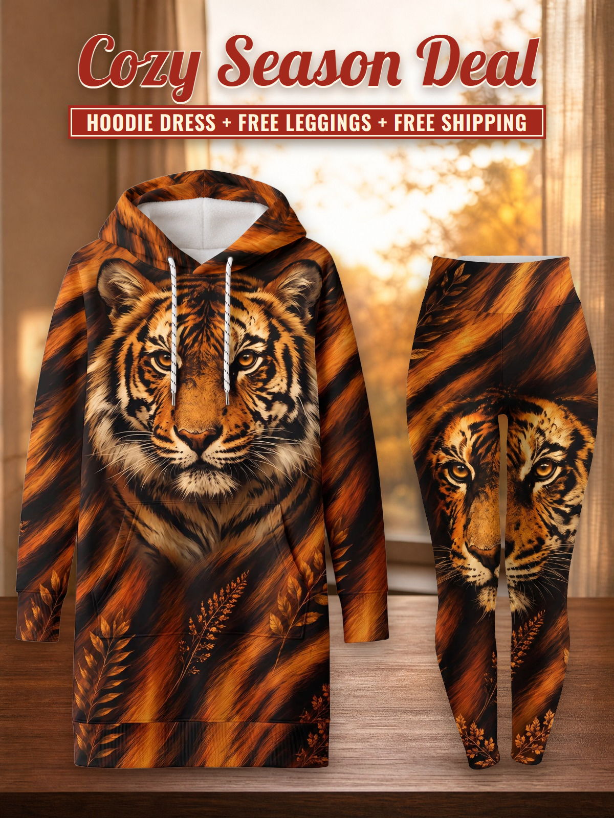 "Moto" Hoodie Dress & Leggings Deal – Cozy Season Deal: hoodie dress + free leggings + free shipping