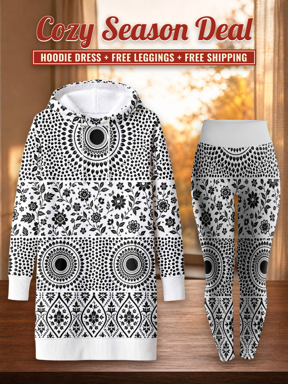 "Mwanga" Hoodie Dress & Leggings Deal – Cozy Season Deal: hoodie dress + free leggings + free shipping