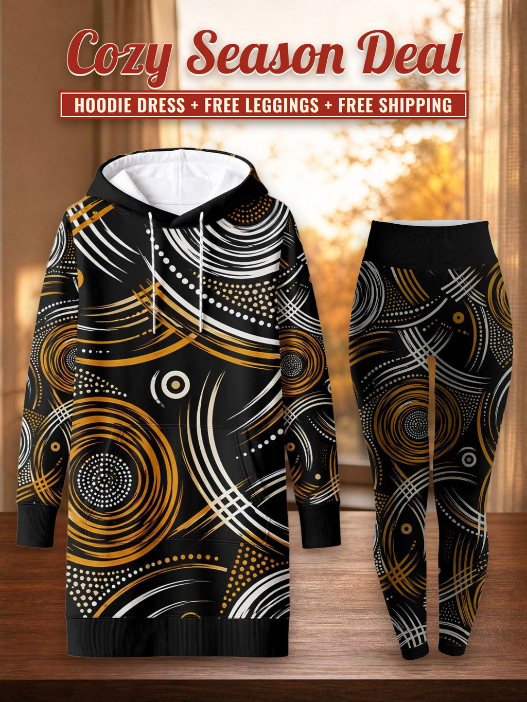 "Mzunguko" Hoodie Dress & Leggings Deal – Cozy Season Deal: hoodie dress + free leggings + free shipping