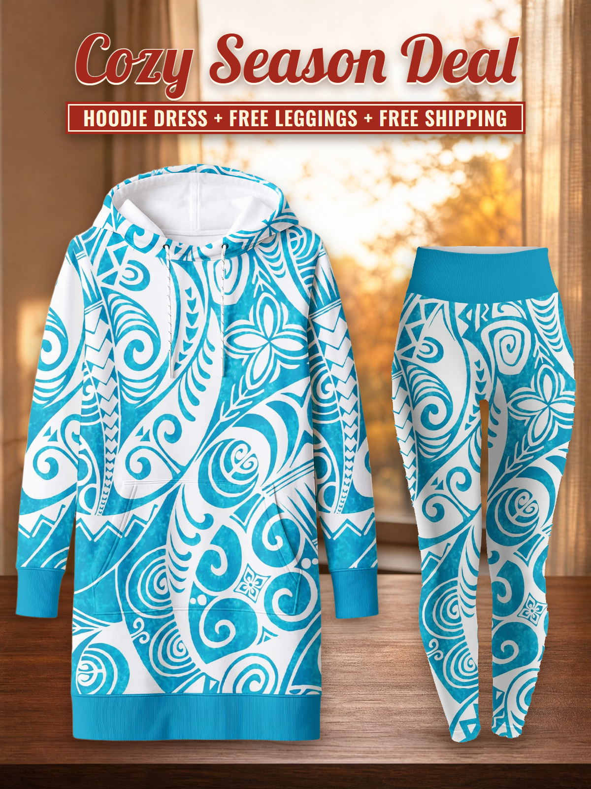 "Nalu" Hoodie Dress & Leggings Deal – Cozy Season Deal: hoodie dress + free leggings + free shipping
