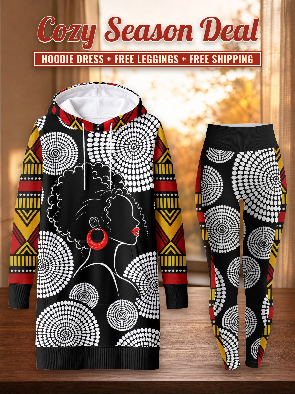 "Nukta" Hoodie Dress & Leggings Deal – Cozy Season Deal: hoodie dress + free leggings + free shipping