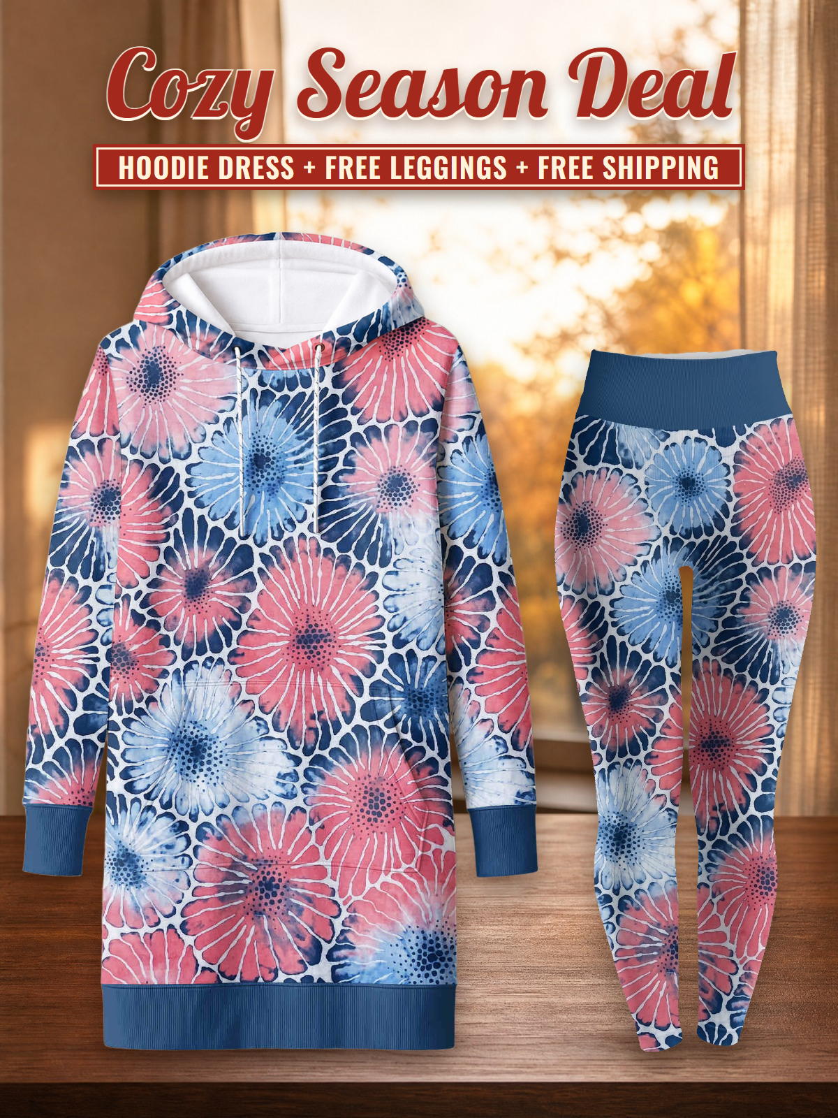 "Samawati" Hoodie Dress & Leggings Deal – Cozy Season Deal: hoodie dress + free leggings + free shipping