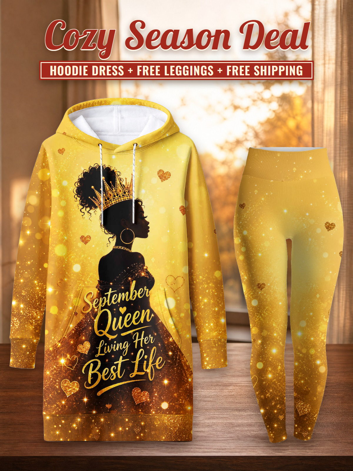 "September Best Life" Hoodie Dress & Leggings Deal – Cozy Season Deal: hoodie dress + free leggings + free shipping