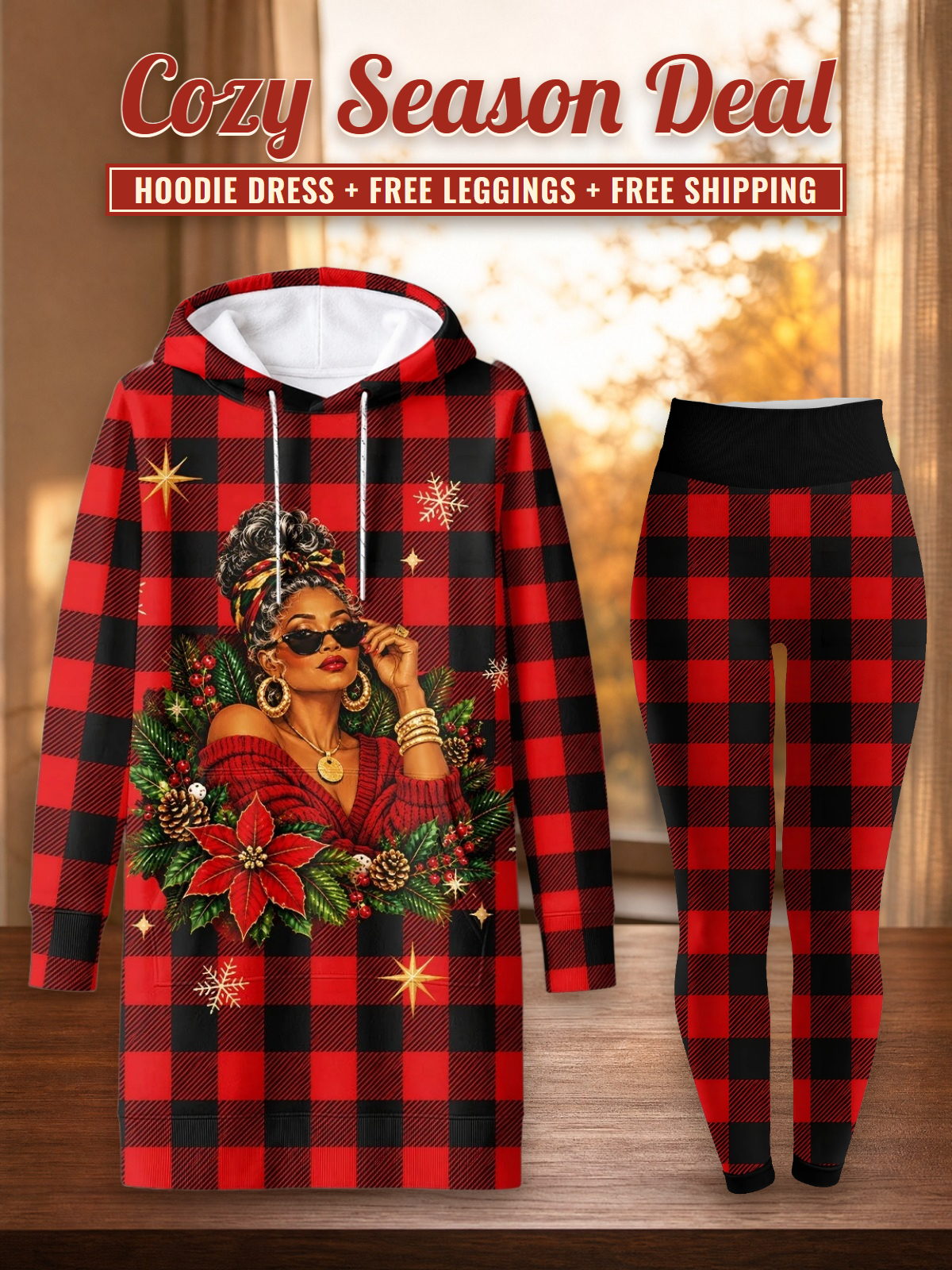 "Sikukuu" Hoodie Dress & Leggings Deal – Cozy Season Deal: hoodie dress + free leggings + free shipping