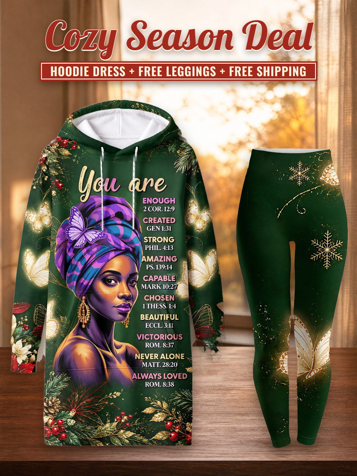 "Stahili" Hoodie Dress & Leggings Deal – Cozy Season Deal: hoodie dress + free leggings + free shipping