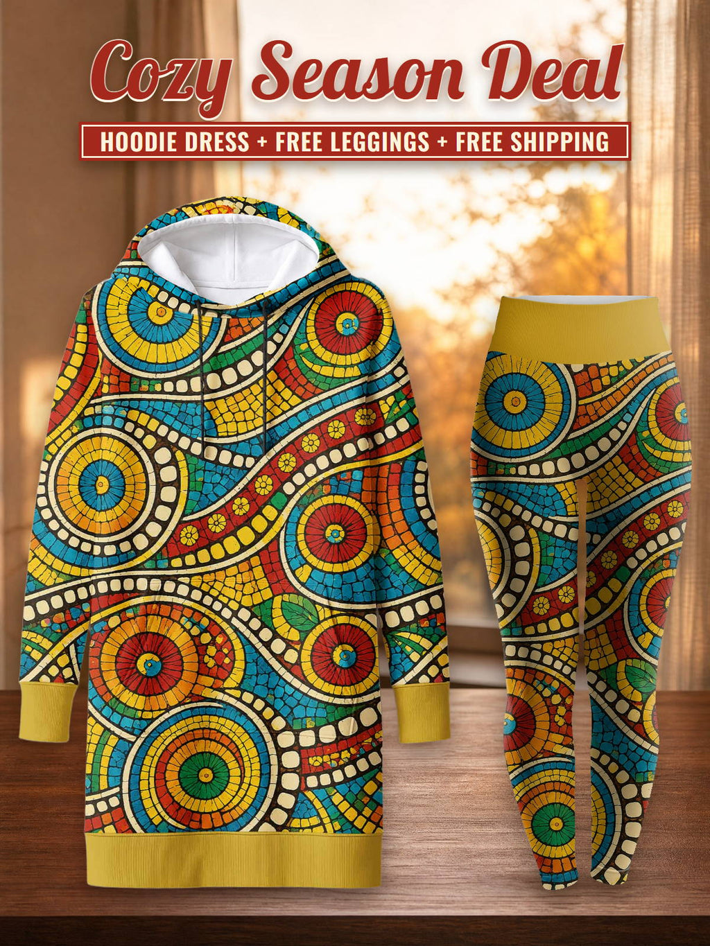 "Taji" Hoodie Dress & Leggings Deal – Cozy Season Deal: hoodie dress + free leggings + free shipping
