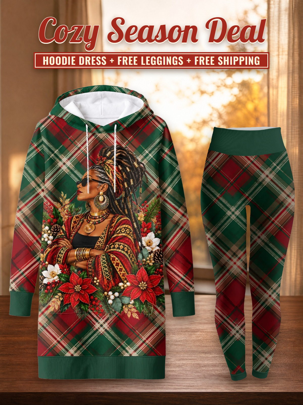 "Tamasha" Hoodie Dress & Leggings Deal – Cozy Season Deal: hoodie dress + free leggings + free shipping