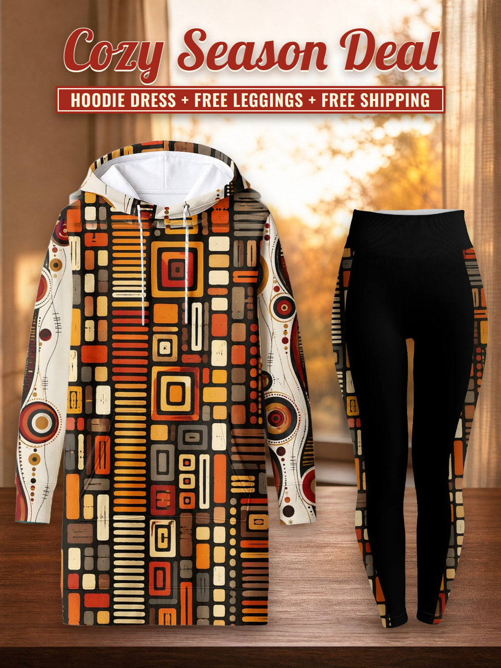 "Ufundi" Hoodie Dress & Leggings Deal – Cozy Season Deal: hoodie dress + free leggings + free shipping