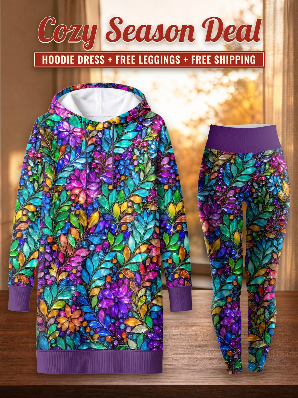 "Upinde" Hoodie Dress & Leggings Deal – Cozy Season Deal: hoodie dress + free leggings + free shipping