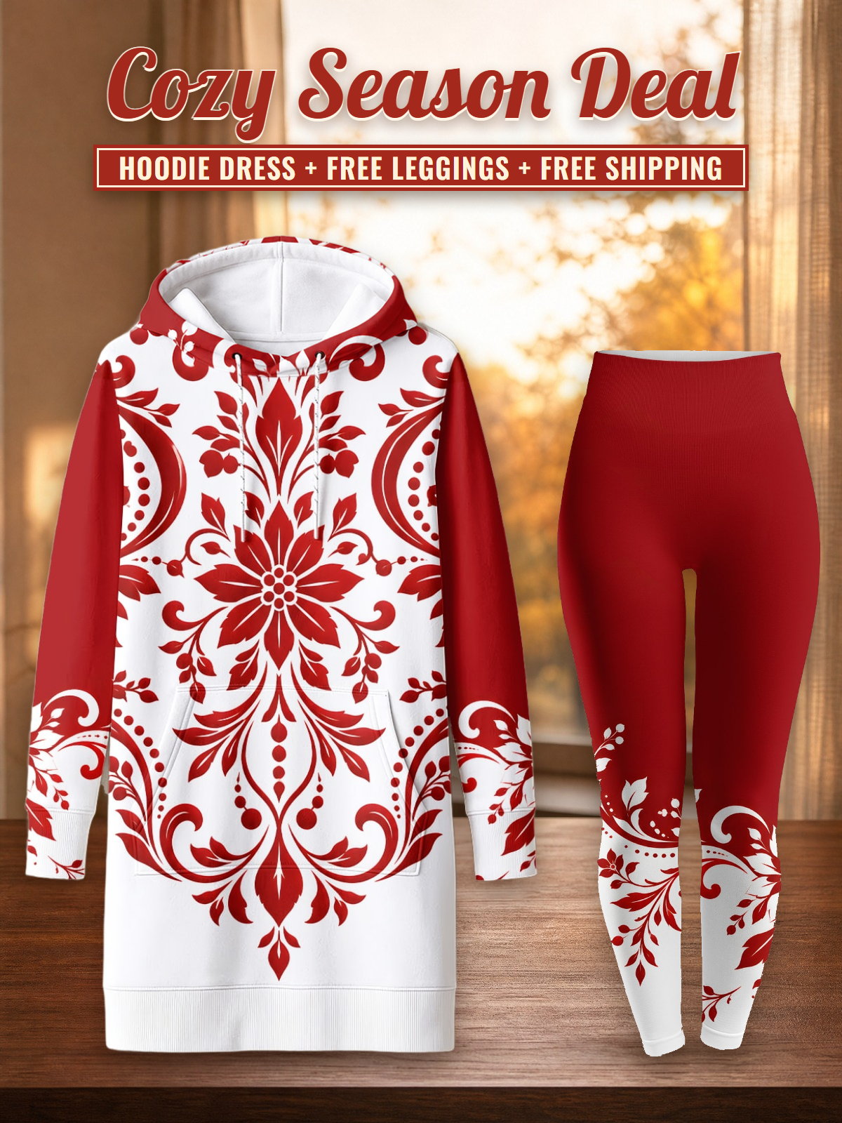"Urembo" Hoodie Dress & Leggings Deal – Cozy Season Deal: hoodie dress + free leggings + free shipping