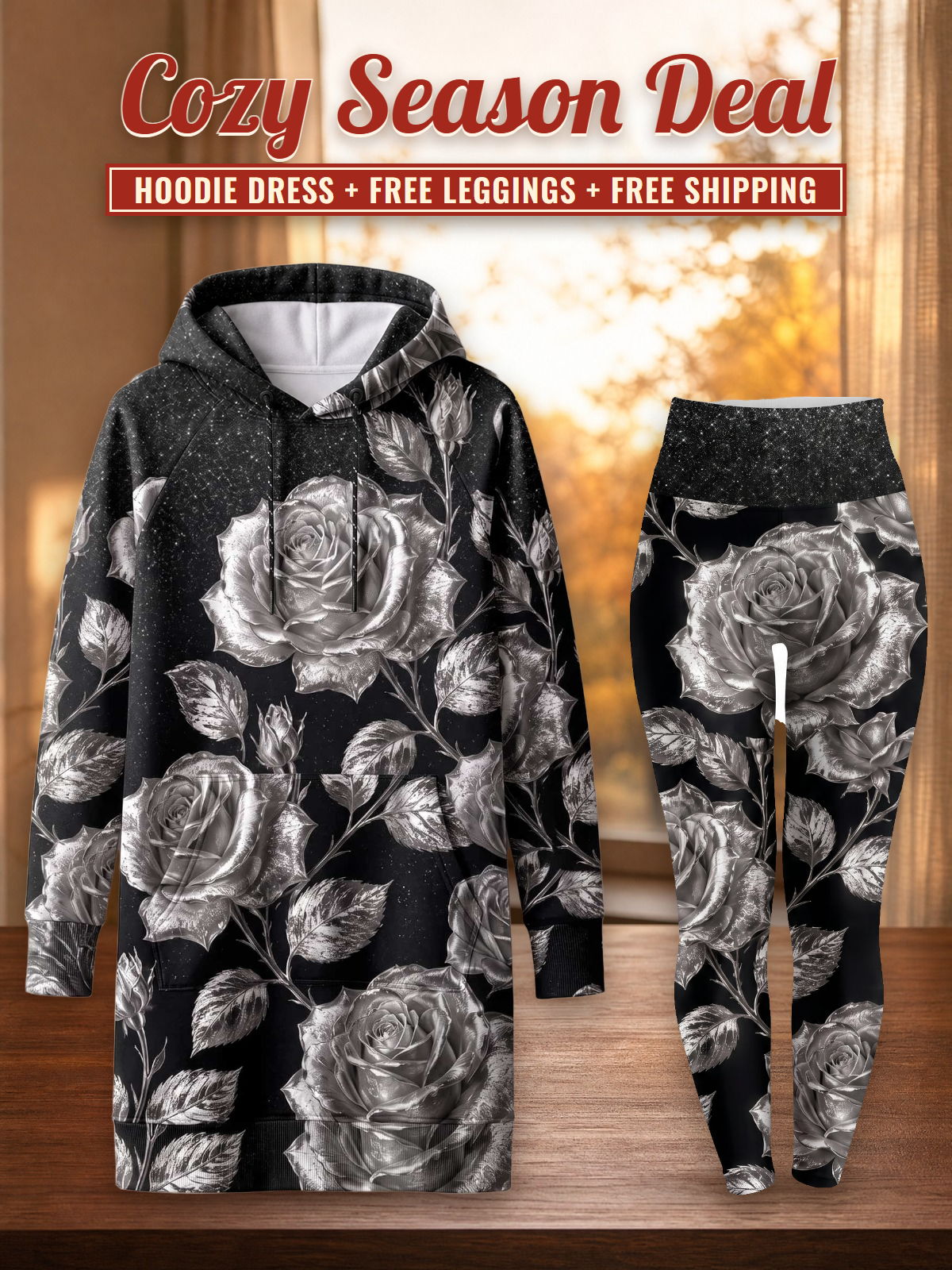 "Usiku" Hoodie Dress & Leggings Deal – Cozy Season Deal: hoodie dress + free leggings + free shipping