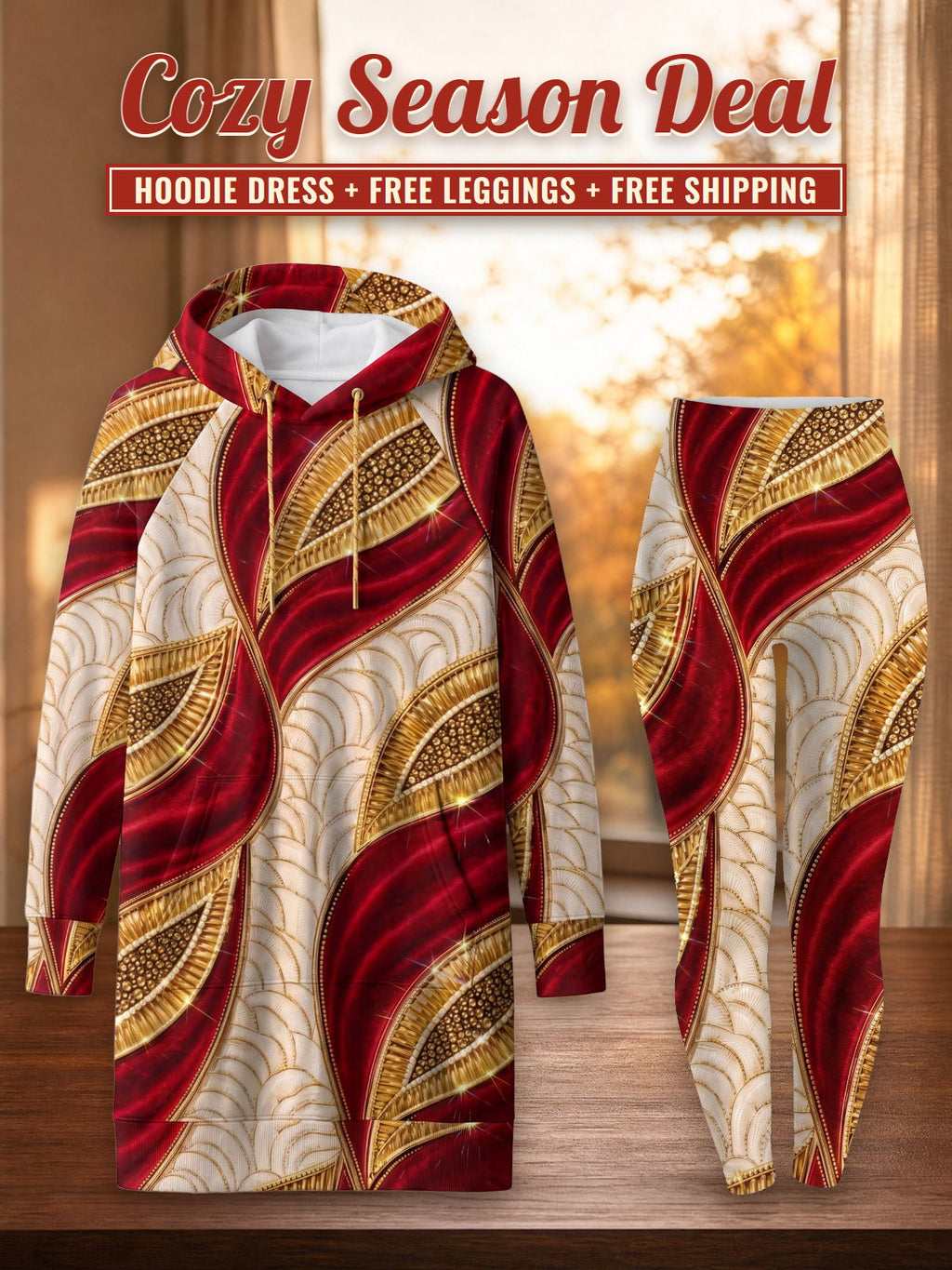 "Utukufu" Hoodie Dress & Leggings Deal – Cozy Season Deal: hoodie dress + free leggings + free shipping