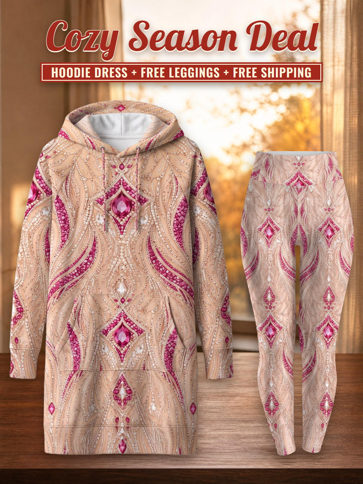"Vito" Hoodie Dress & Leggings Deal – Cozy Season Deal: hoodie dress + free leggings + free shipping