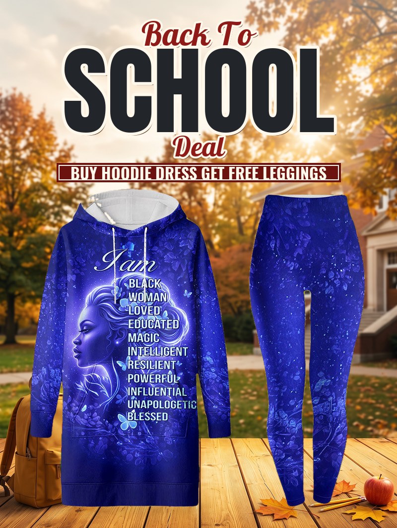 Black Woman Loved Hoodie Dress & Leggings Deal