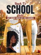 Feeling Blacknificient Hoodie Dress & leggings Deal