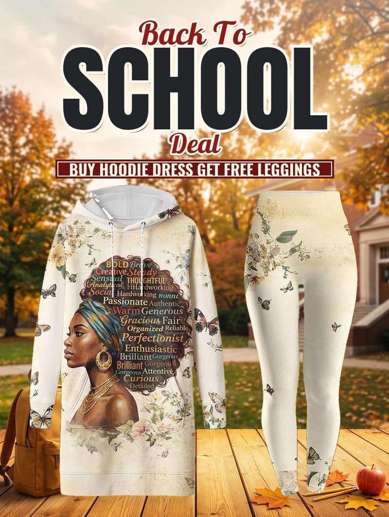 Gorgeous Black Queen Hoodie Dress & Leggings Deal