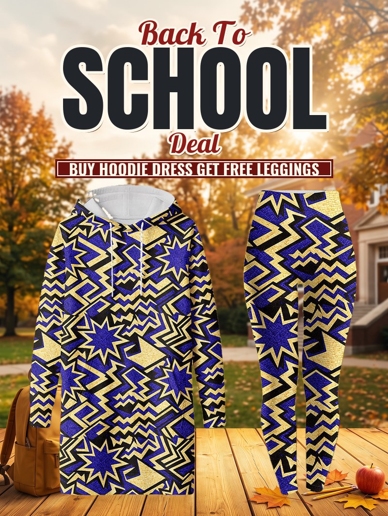 Royal Blue Sheba Hoodie Dress & Leggings Deal