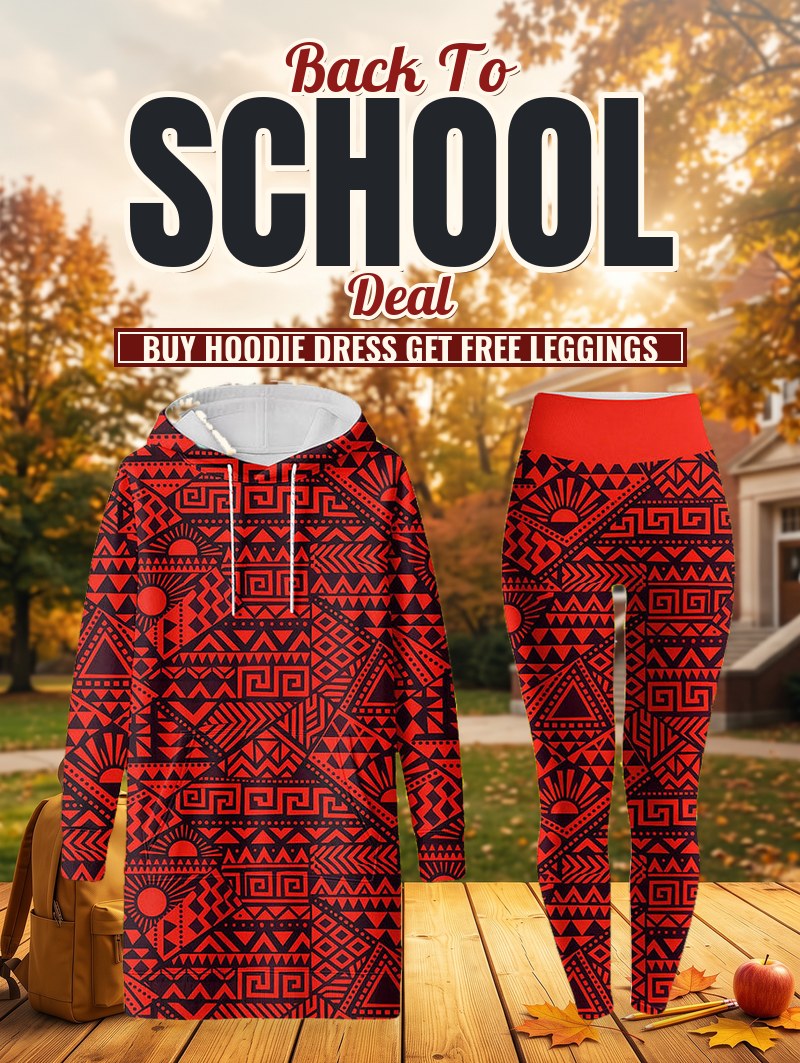 "Shaka" Burgundy Hoodie Dress & Leggings Deal
