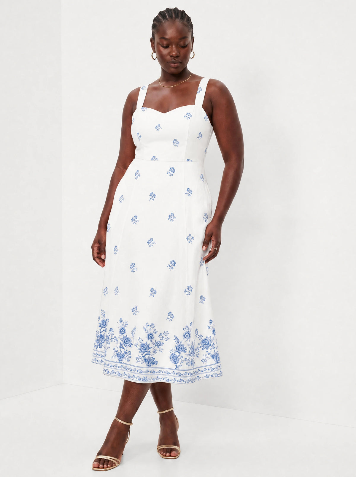 "Buluu" Corset Dress — front view on model