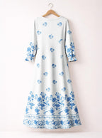 "Buluu" Long Sleeve Maxi Dress