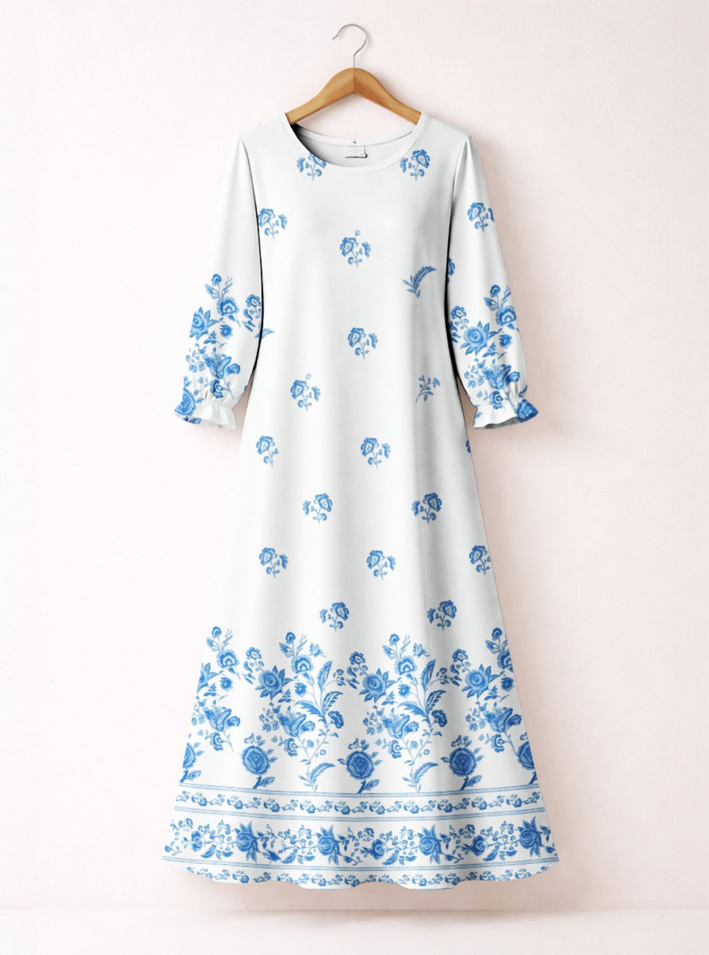 "Buluu" Long Sleeve Maxi Dress