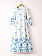 "Buluu" Long Sleeve Maxi Dress