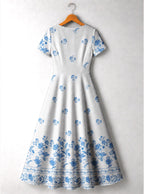 "Buluu" Short Sleeve Maxi Dress