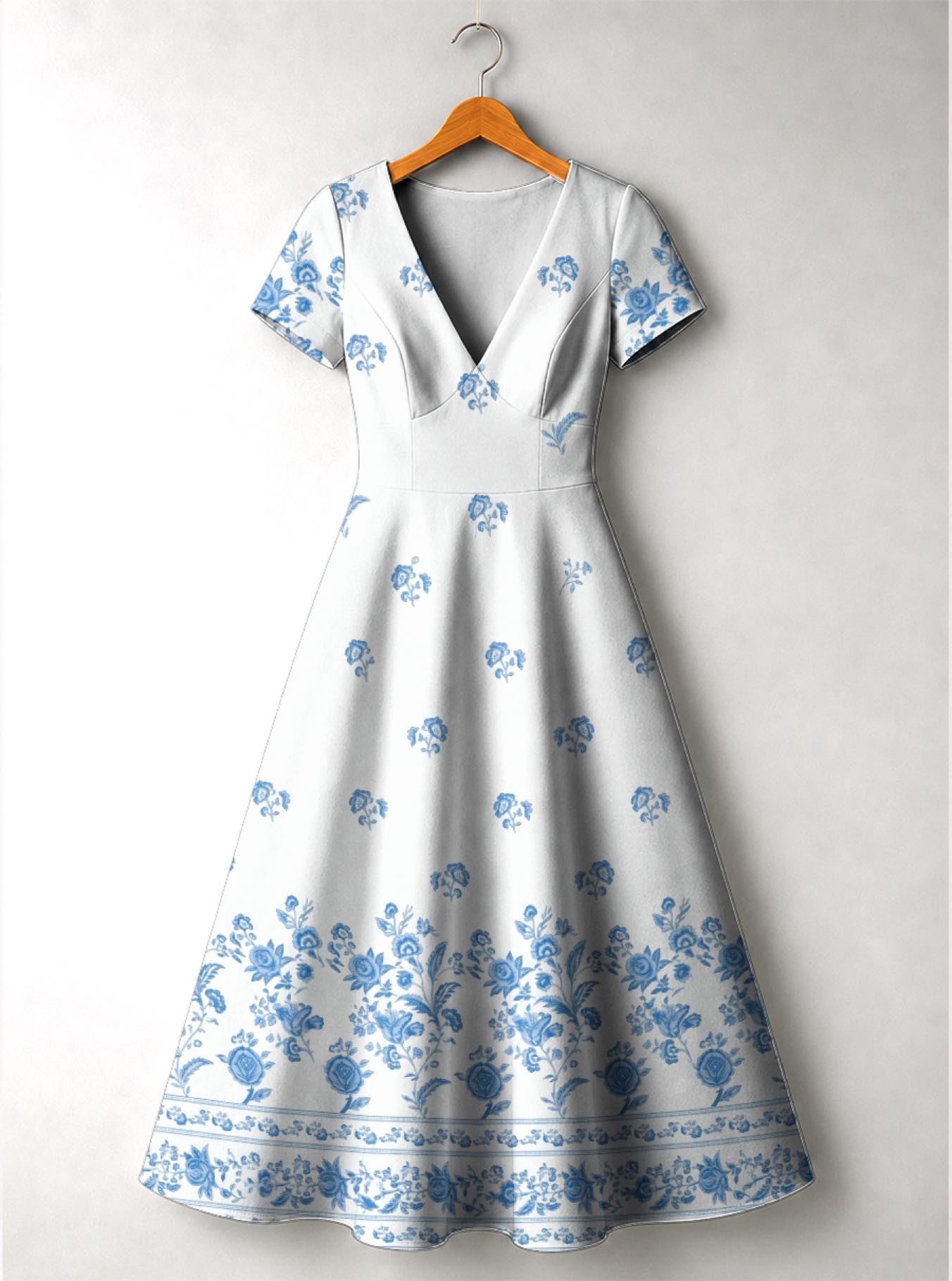 "Buluu" Short Sleeve Maxi Dress
