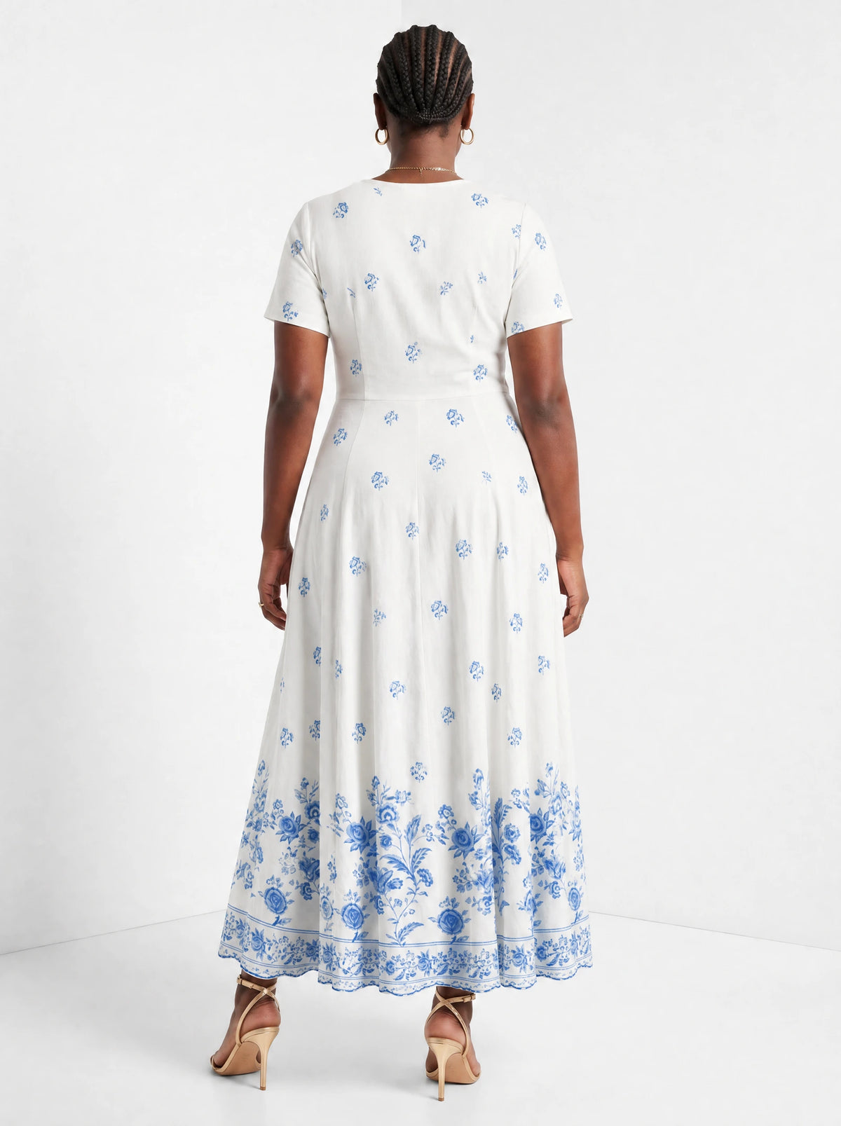 "Buluu" Short Sleeve Maxi Dress — side