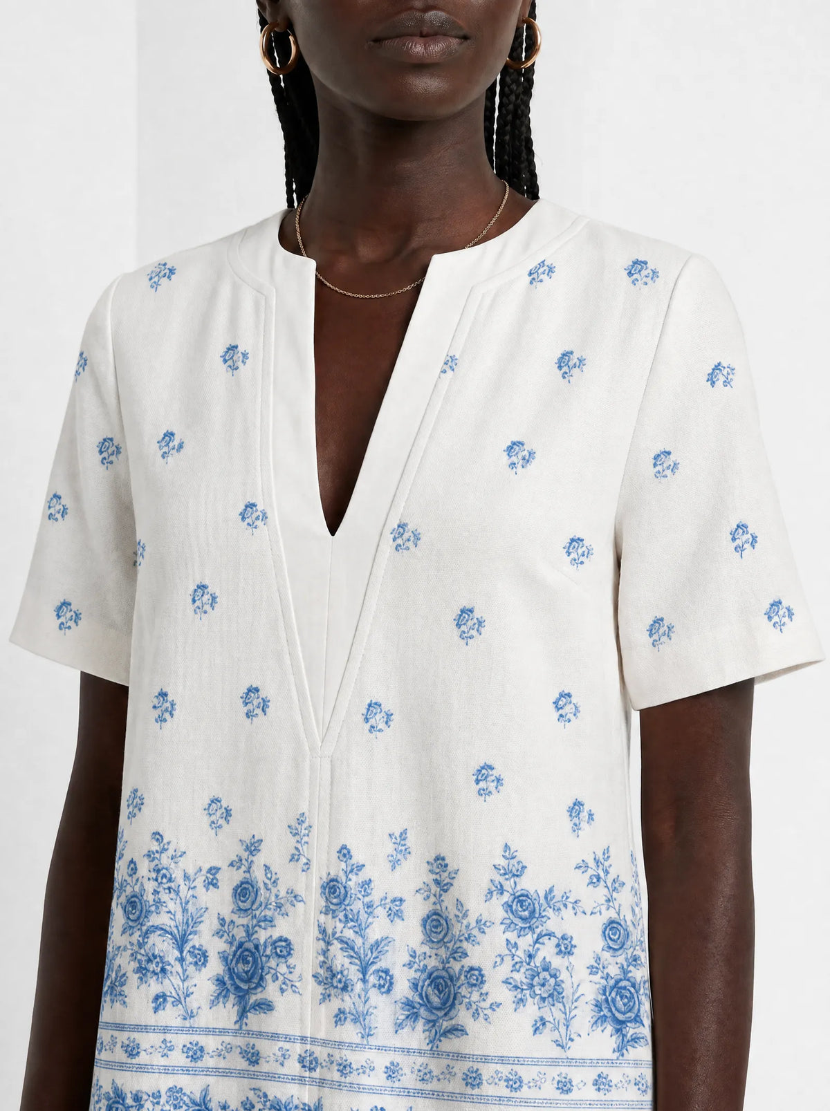 "Buluu" Short Sleeve Maxi Dress — on model