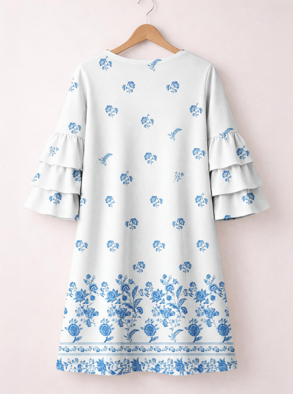 "Buluu" Stacked Ruffle Sleeve Dress