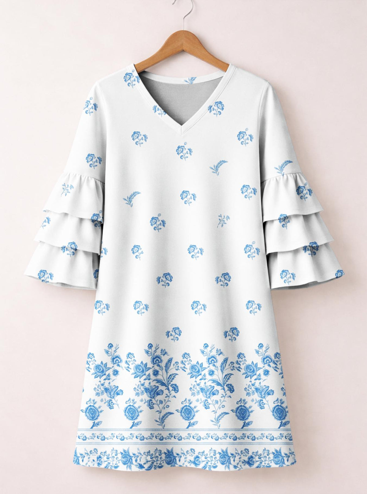 "Buluu" Stacked Ruffle Sleeve Dress Promo