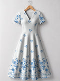 "Buluu" V Neck Midi Dress Promo