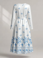 "Buluu" Long Sleeve Midaxi Dress