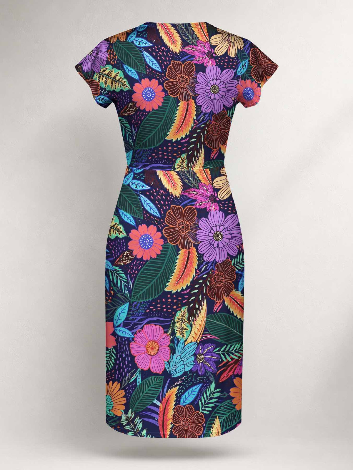 "Bustani" Cap Sleeve Midi Dress Promo