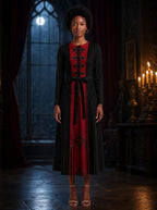 "Carmilla" Long Sleeve Midaxi Dress
