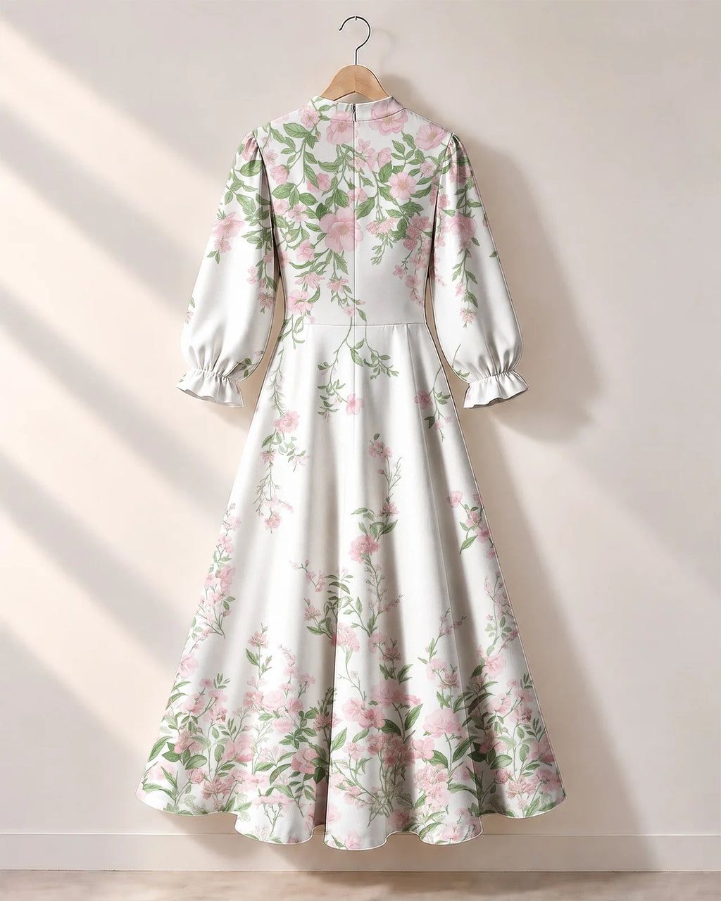 "Chanua" Long Puff Sleeve Dress