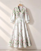 "Chanua" Long Puff Sleeve Dress
