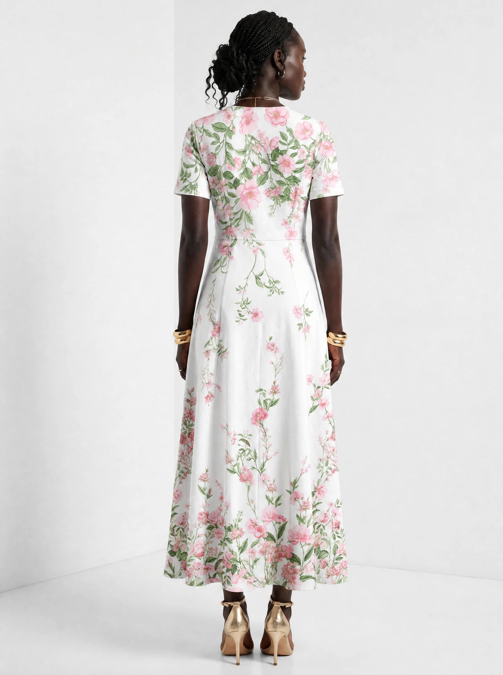 "Chanua" Short Sleeve Maxi Dress — side