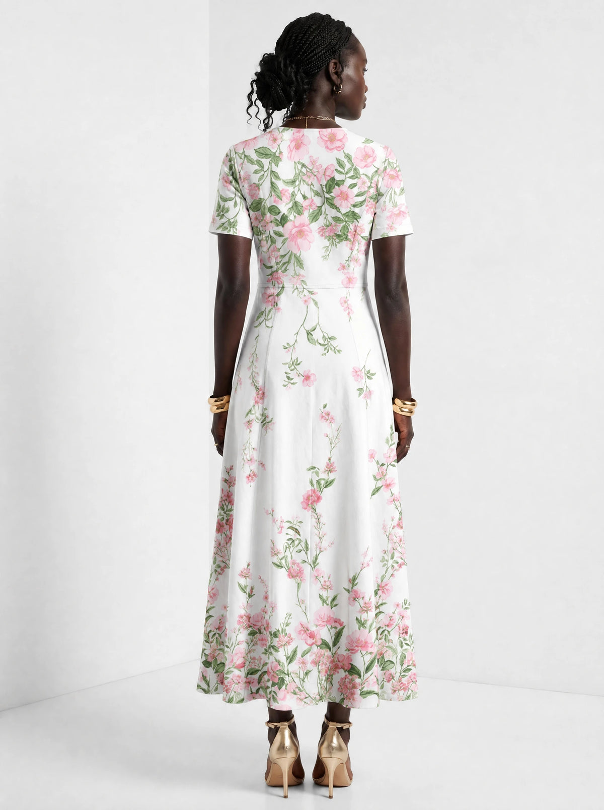 "Chanua" Short Sleeve Maxi Dress — side
