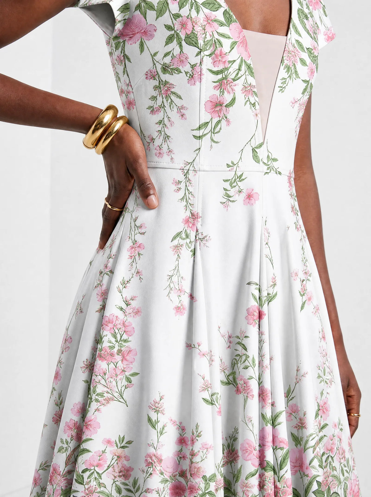 "Chanua" Short Sleeve Maxi Dress — back