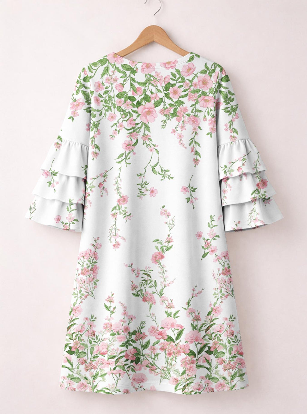 "Chanua" Stacked Ruffle Sleeve Dress