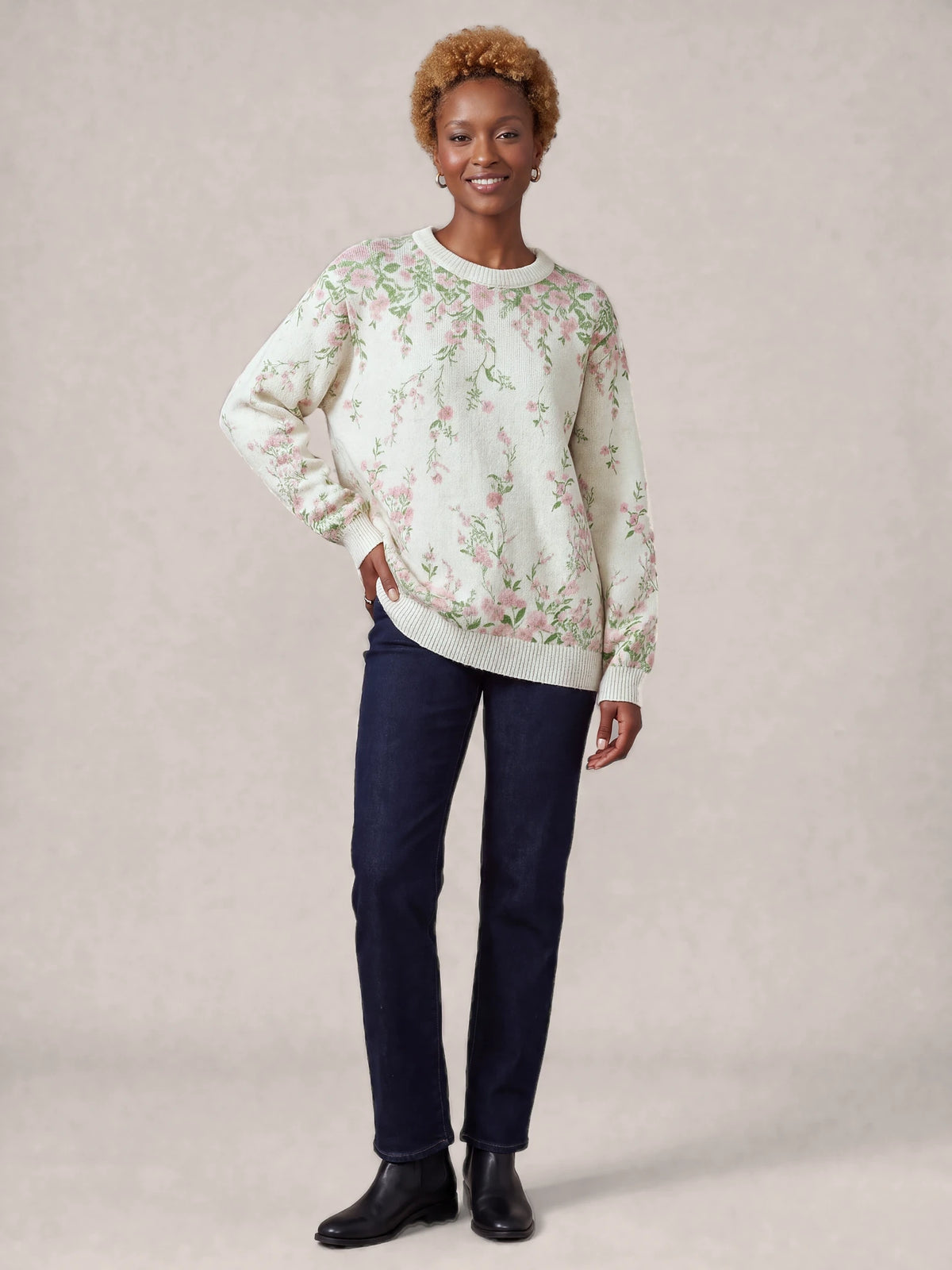 "Chanua" Sweatshirt — front view on model