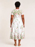 "Chanua" V Neck Midi Dress — side