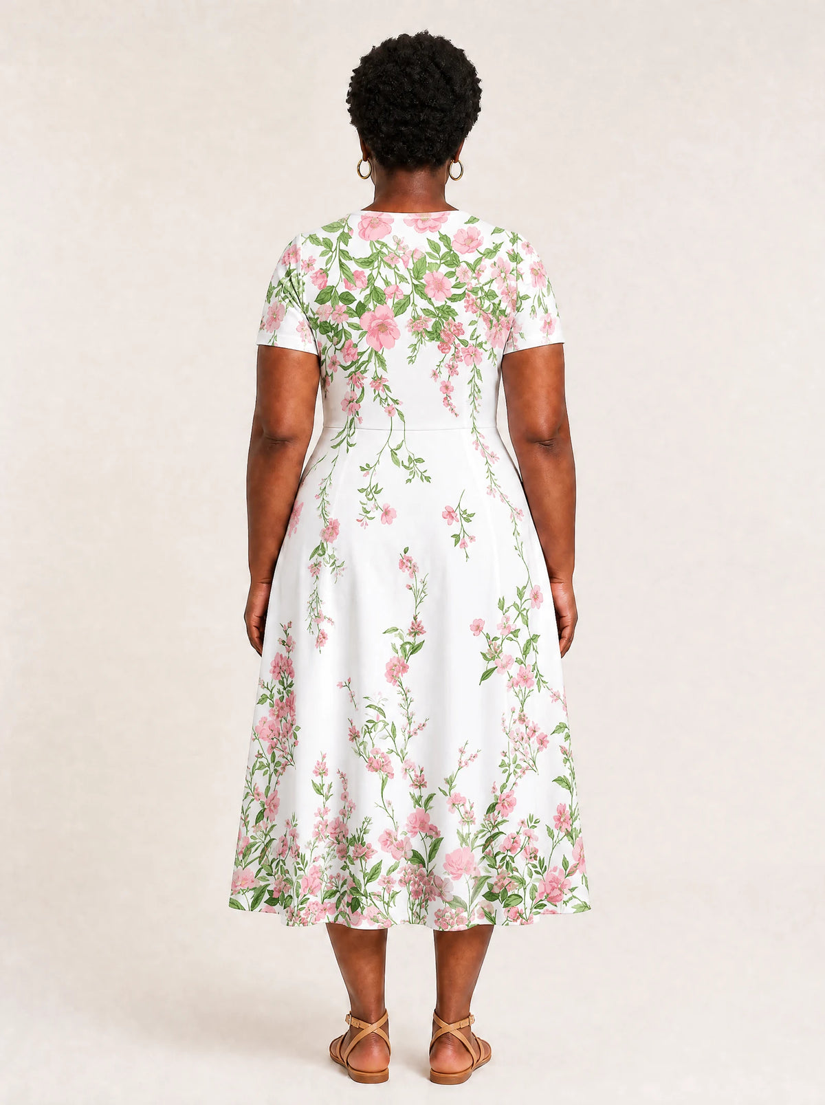 "Chanua" V Neck Midi Dress — side