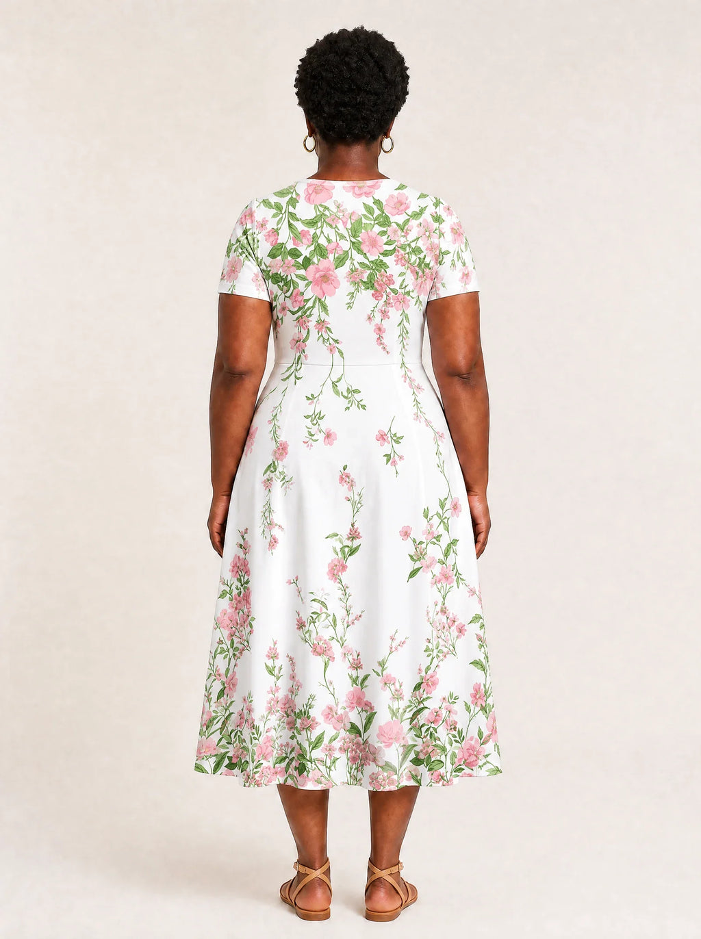 "Chanua" V Neck Midi Dress 2
