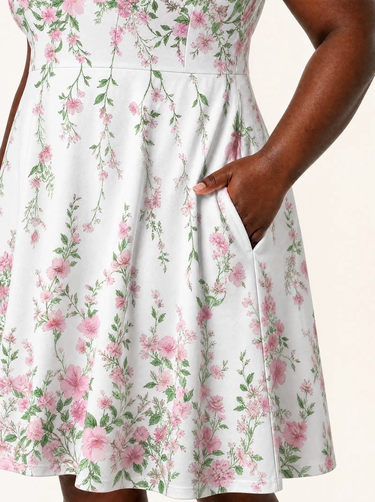 "Chanua" V Neck Midi Dress — back