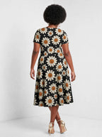 "Cheka" Halloween Sweetheart Midi Dress — back view on model