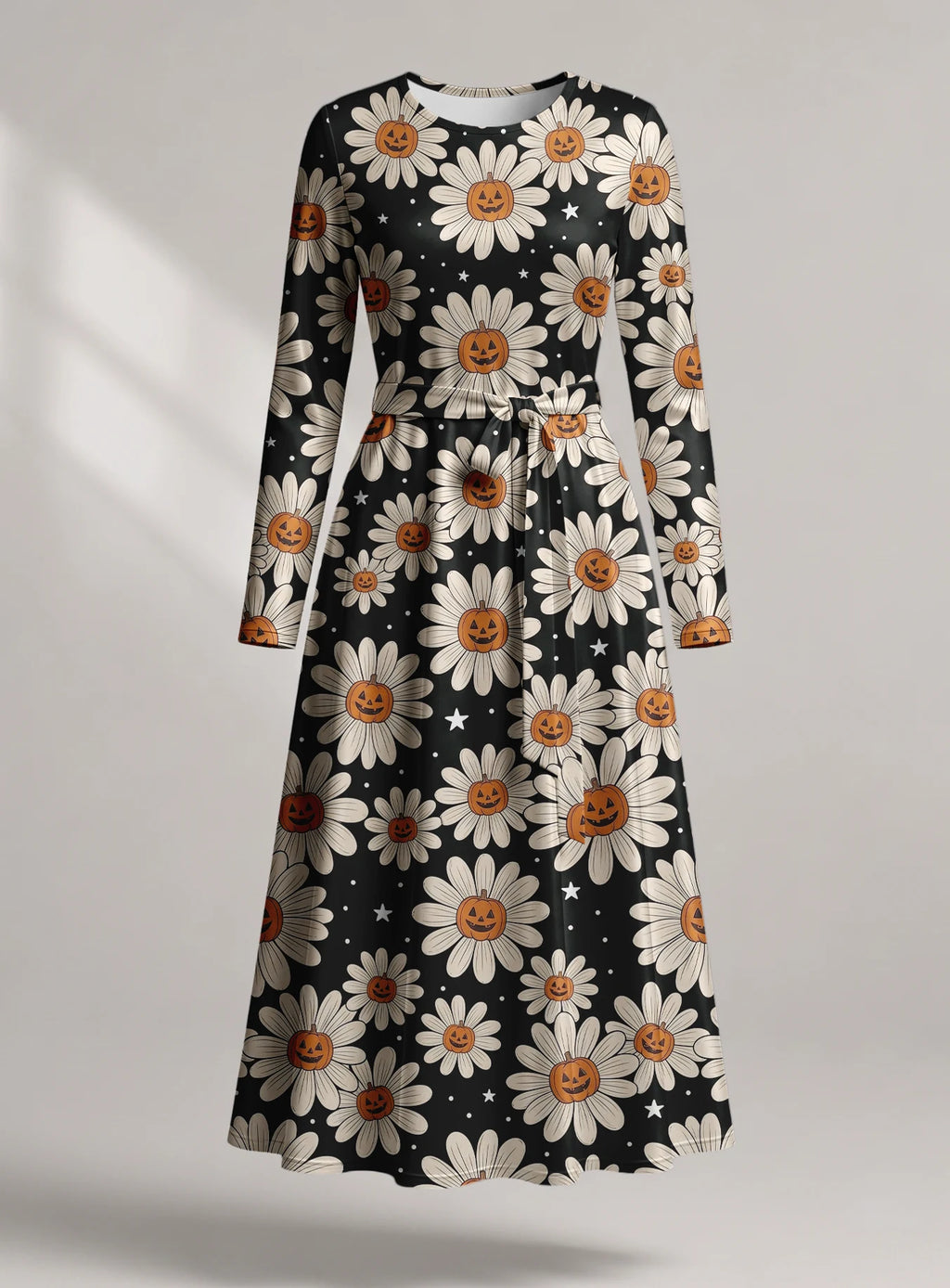 "Cheka" Halloween Long Sleeve Midaxi Dress